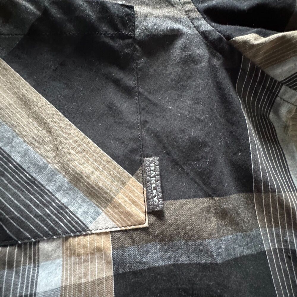 Oakley Short Sleeve Shirt - Black/Tan - Mens M - Picture 4 of 7